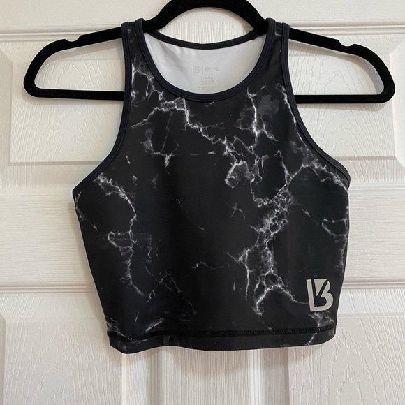 BuffBunny Aurora Crop Top in Black Marble - Picture 2 of 4
